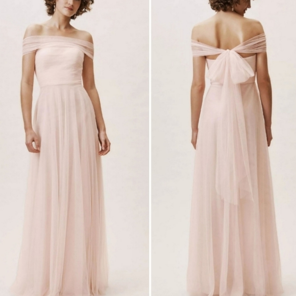 BHLDN × Jenny Yoo Ryder Strapless Open Back Convertible Dress Size 2 Blu… - Picture 2 of 8